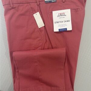 Izod Men's Stretch Chino Pants - Brick Red